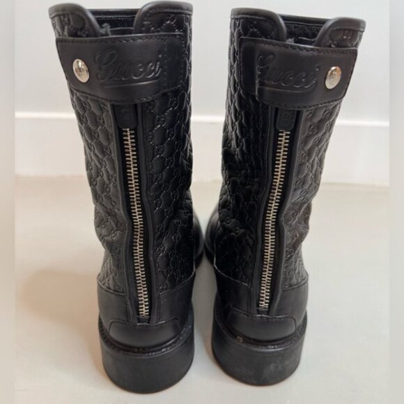 Authentic Gucci Leather Chelsea Boots | Size 7.5 | Logo Embossed - Picture 3 of 16